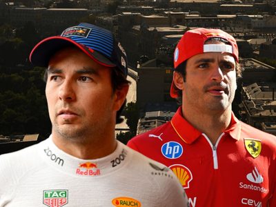 Sobre el final: Checo Pérez abandonó en Bakú por un fuerte accidente con Carlos Sainz