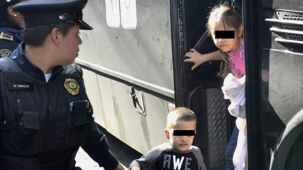Niños migrantes arriban a México