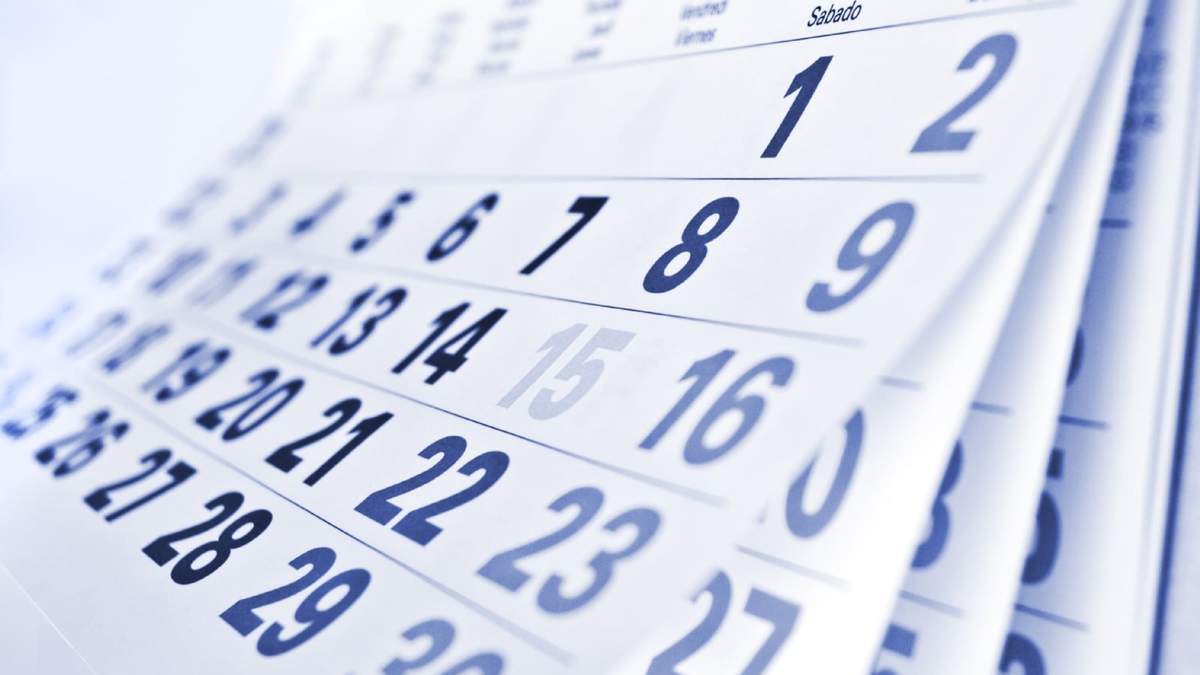 Calendario. Fuente: (Twitter)