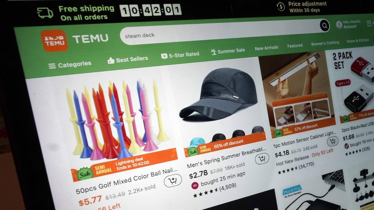 Una página del sitio web de Temu en Nueva York, el viernes 23 de junio de 2023