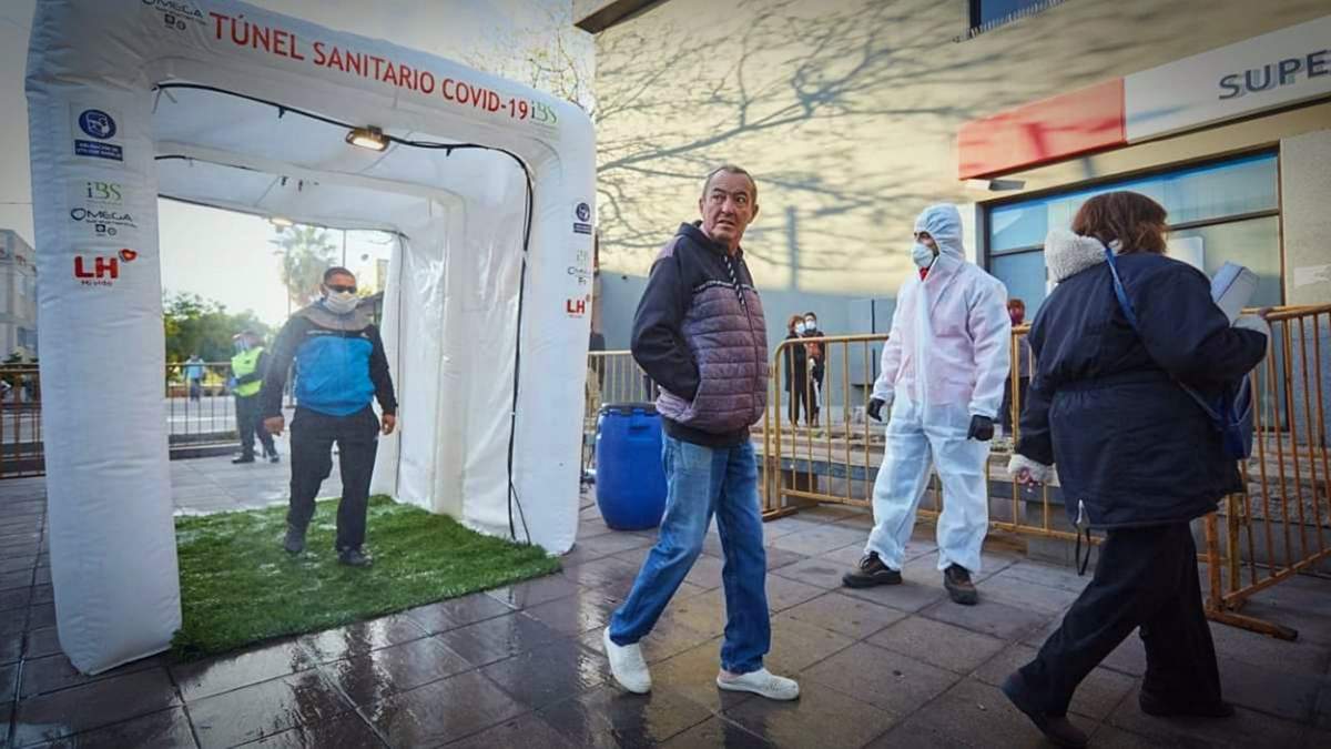 Túnel sanitario en Neuquén. Fuente: (Facebook)