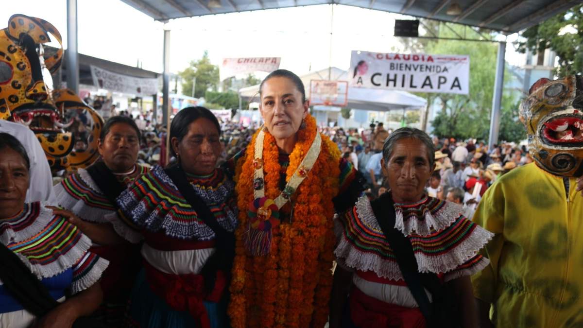 La precandidata en Chilapa