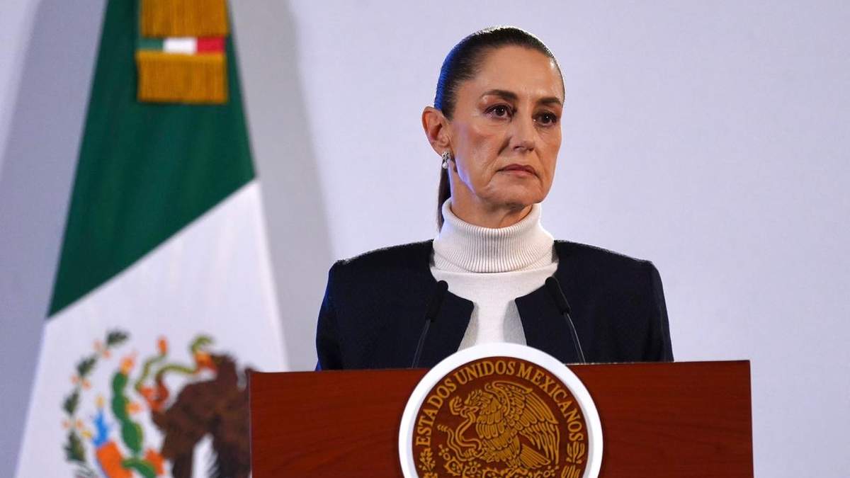La presidenta Sheinbaum durante la conferencia mañanera
