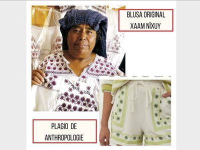 Tlahuitoltepec denuncia a la marca estadunidense Anthropologie por plagio de diseños textiles