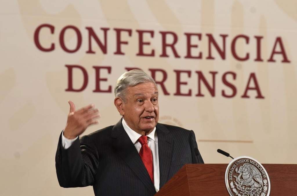 El presidente en la conferencia de Palacio Nacional