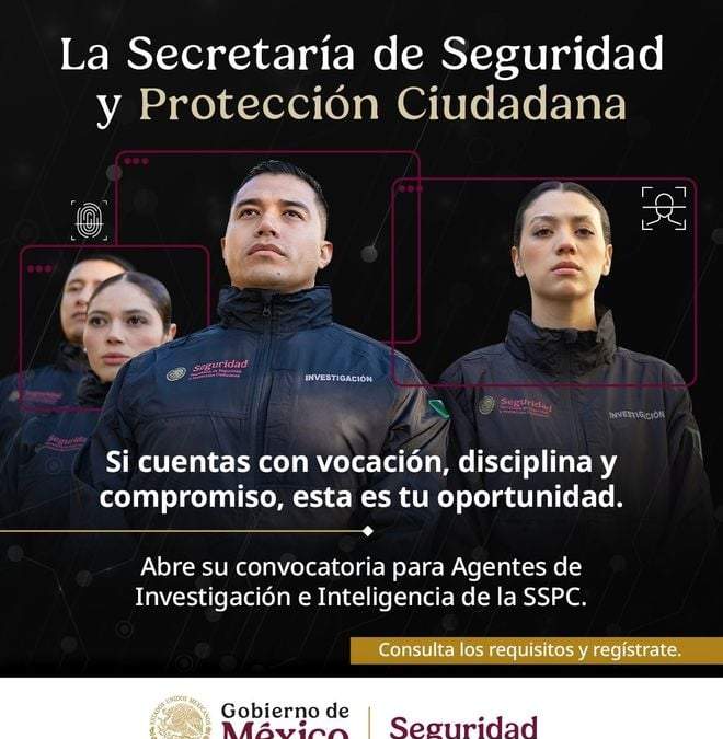 SSPC lanza convocatoria para unirse a la primera generación de agentes de investigación e inteligencia