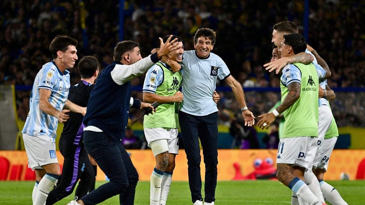 Gustavo Costas, eufórico tras el final.