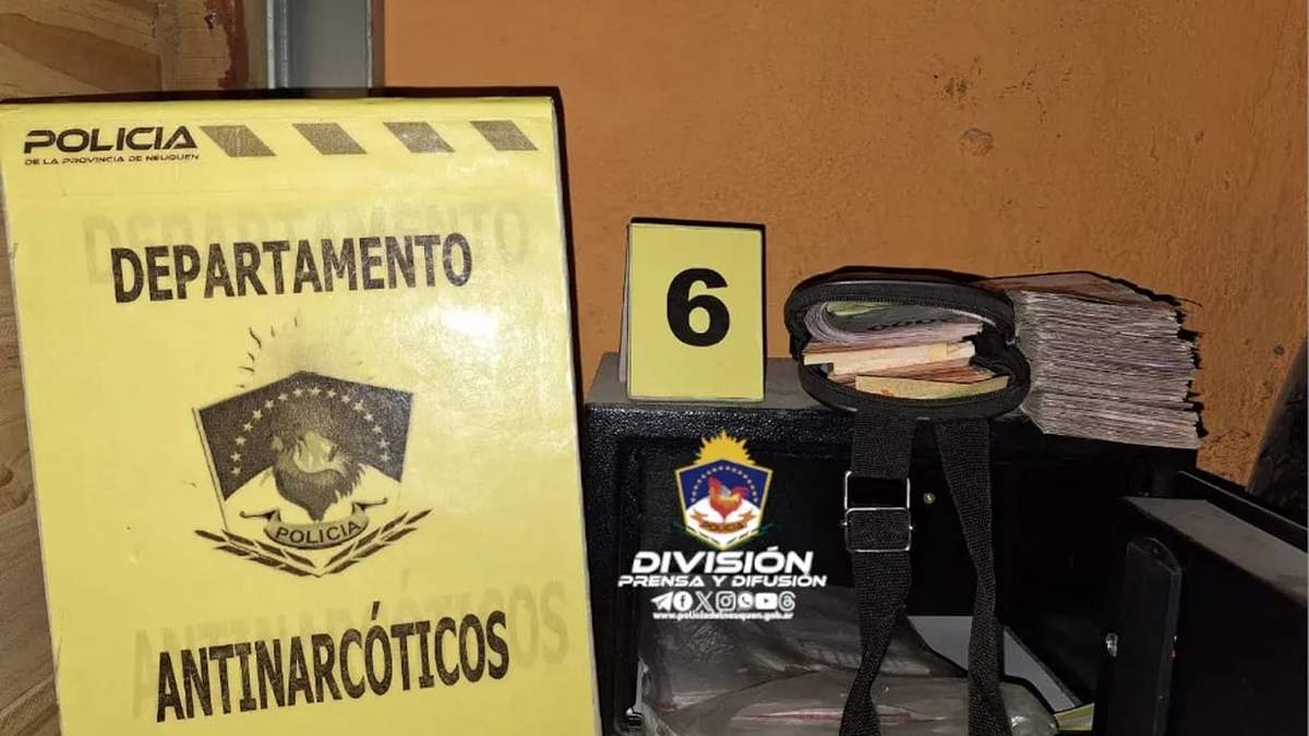 El dinero en efectivo hallado en el lugar. Fuente: (Policía de Neuquén)
