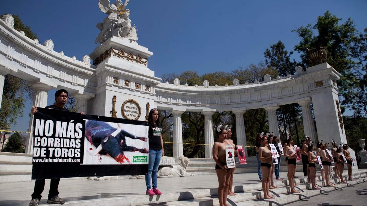 Protesta contra las corridas de toros