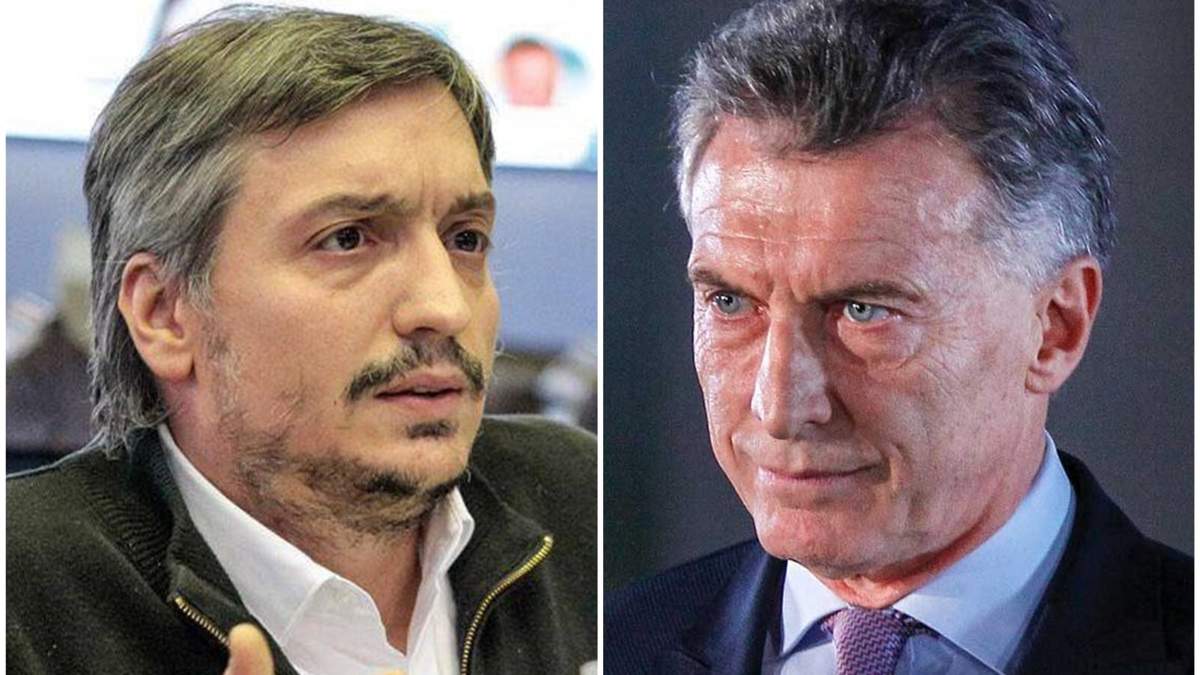 El diputado nacional Máximo Kirchner y el expresidente Mauricio Macri. Fuente: (Minuto Neuquén)
