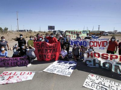 Los trabajadores de Salud autoconvocados de Neuquén bloquean los pasos interprovinciales