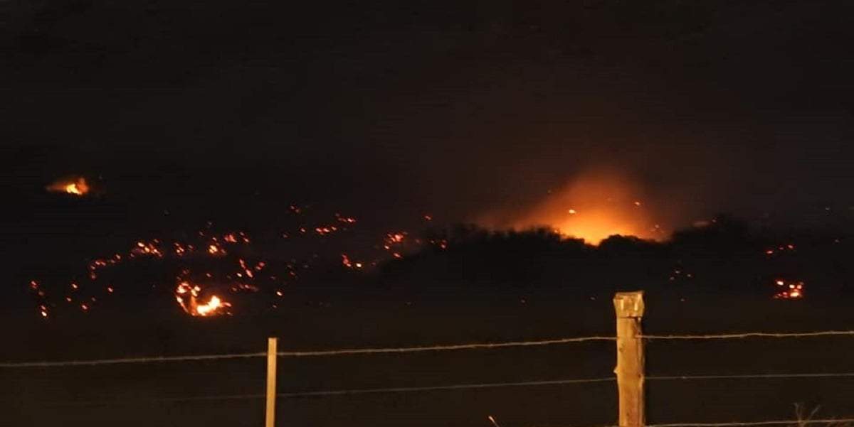 Incendio en Collón Cura. Fuente: (Secretaría de Emergencias y Gestión del Riesgo)