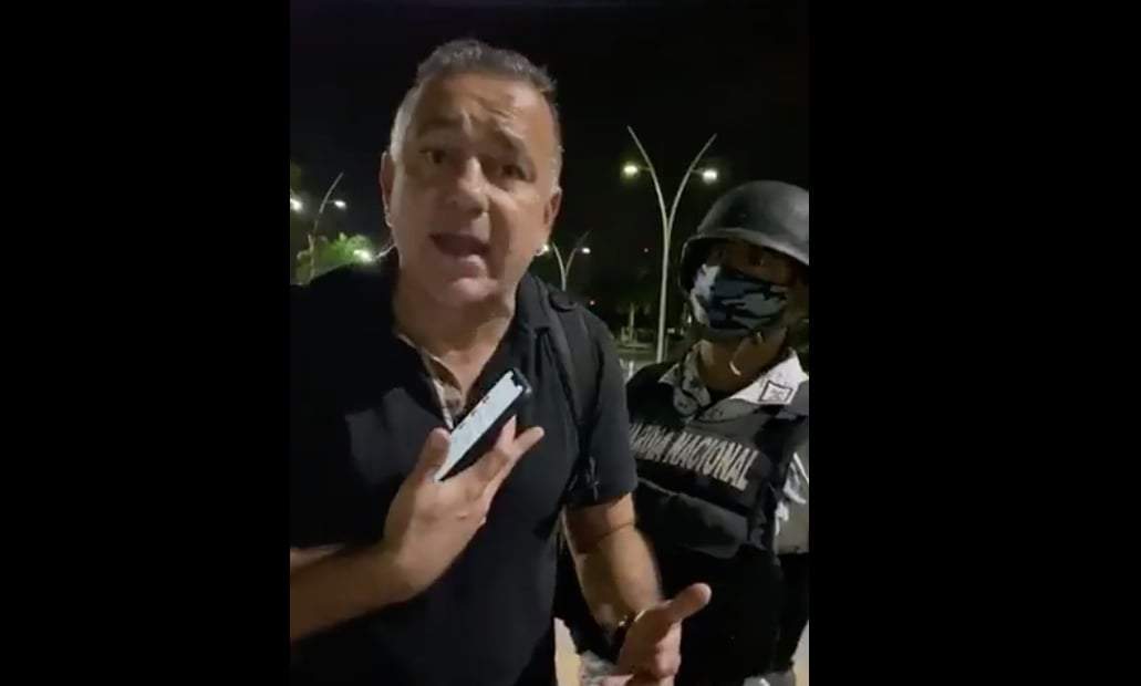 Carlos Mimenza en el momento de su detencion
