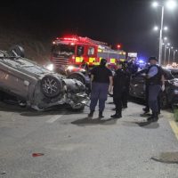 Choque y vuelco en la ruta 7: cuatro autos involucrados y tres personas hospitalizadas