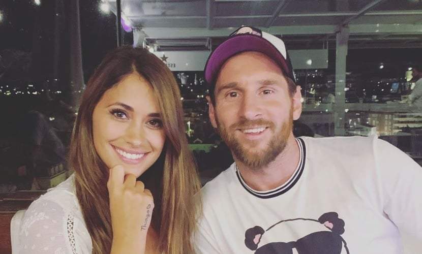 Antonela Roccuzzo y Lionel Messi. Fuente: (Instagram)
