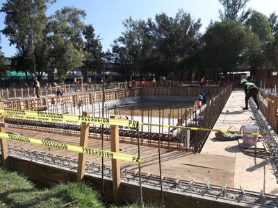 Brugada supervisa obra de la Utopía ubicada en La Magdalena Mixiuhca; abrirá en enero