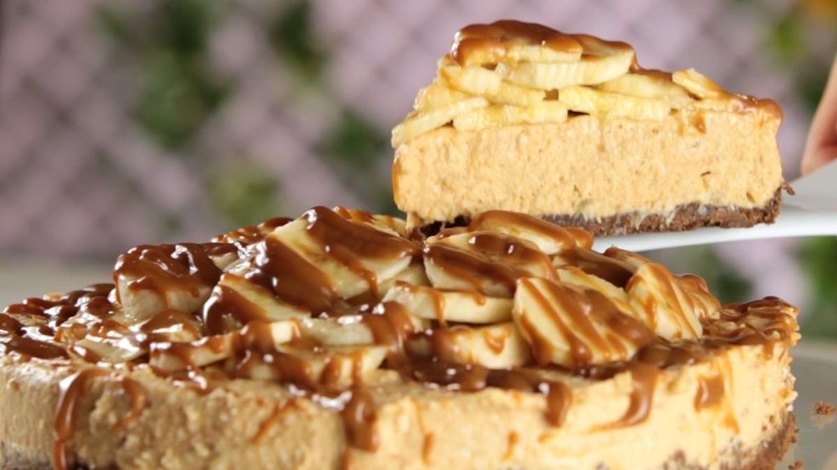 Cheesecake de banana. Fuente: (X)