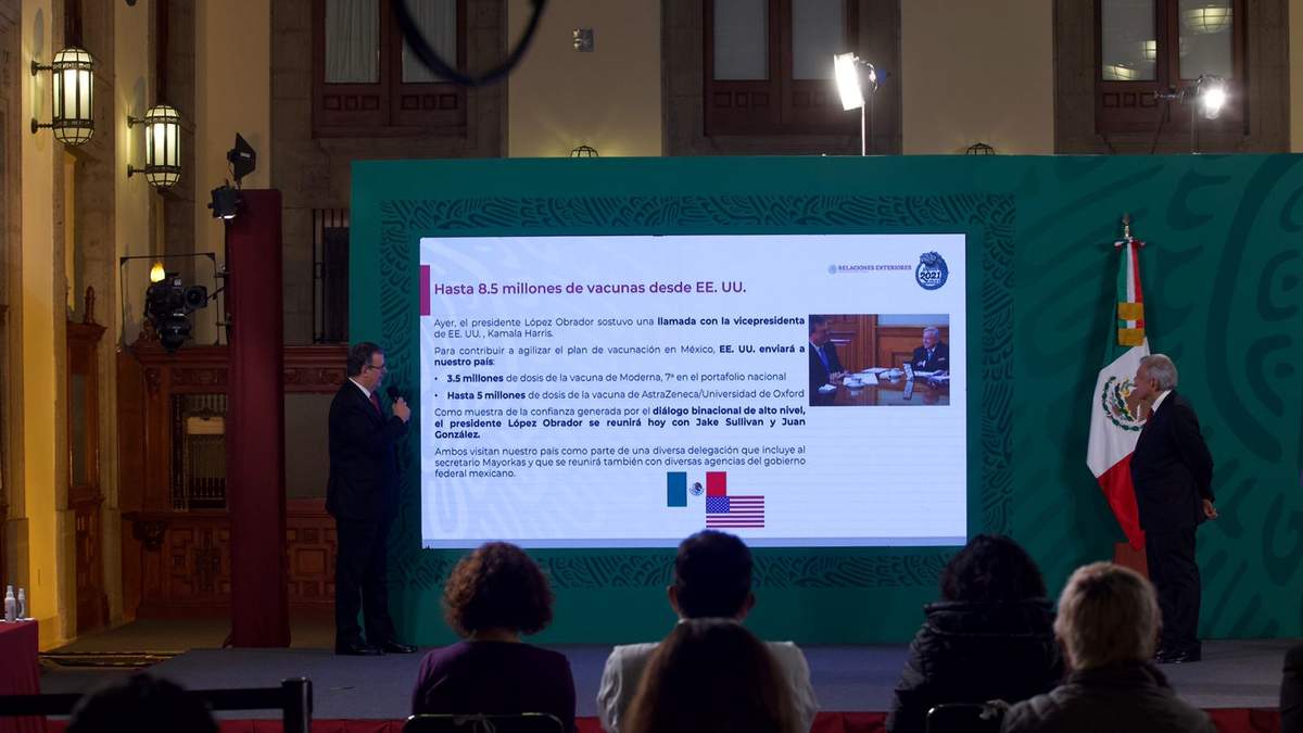 Ebrard anunció que EU enviará 8.5 millones de dosis de vacunas a México
