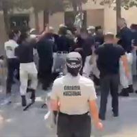 Elementos de la GN se lían a golpes en un entrenamiento para... mantener el orden público (Video)