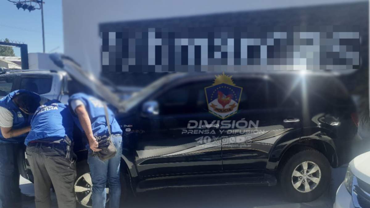 La camioneta que fue secuestrada. Fuente: (Policía de Neuquén)