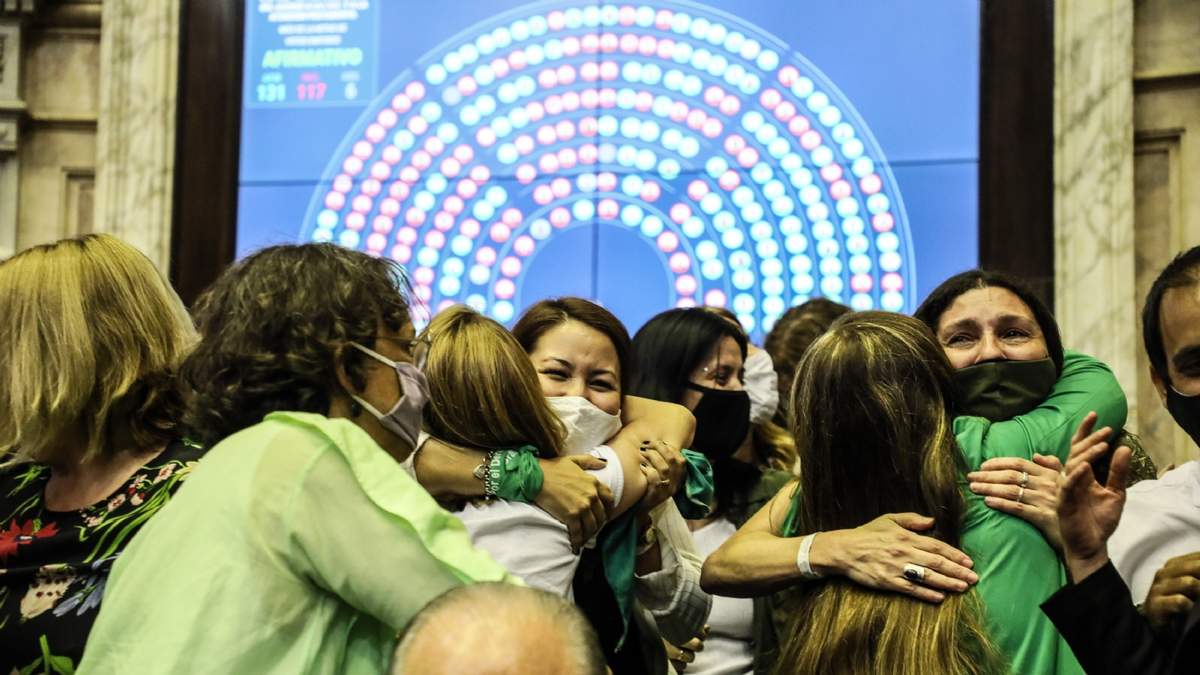 Diputadas a favor de la legalización de la IVE. Fuente: (Twitter)