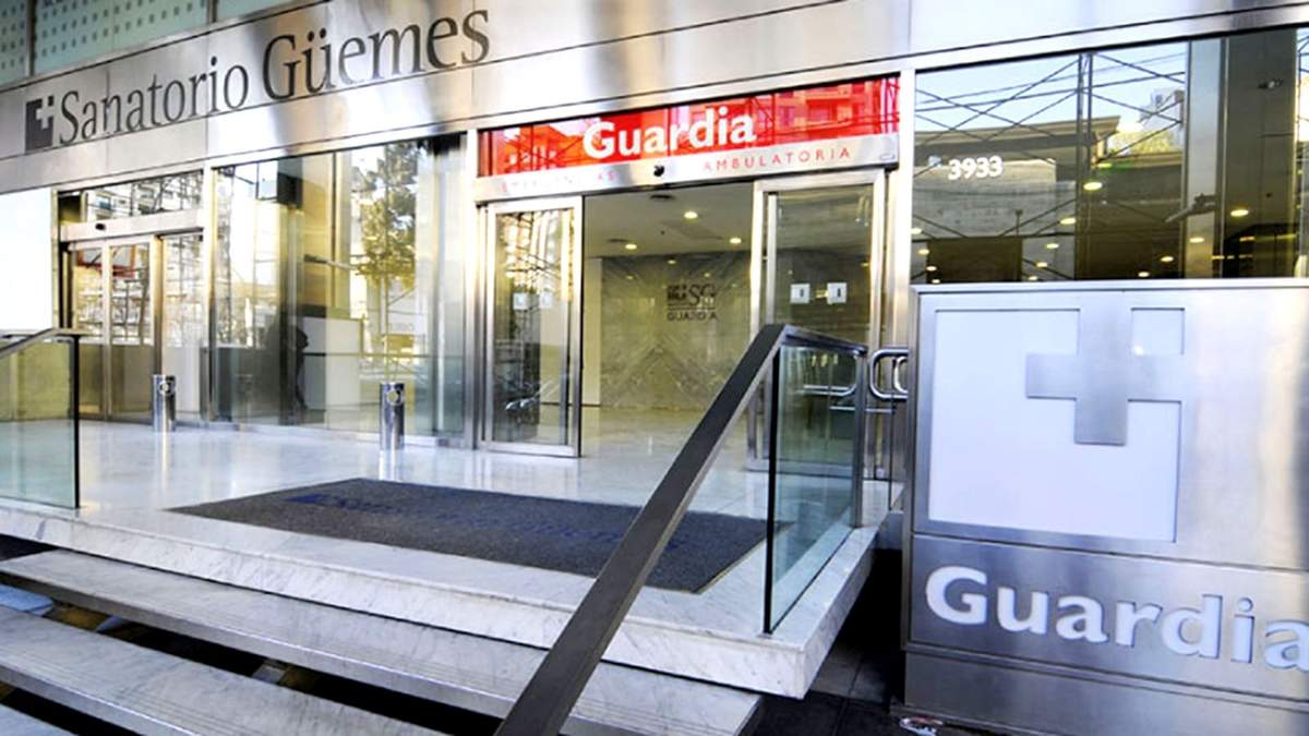 Fachada del Hospital Güemes de la Ciudad de Buenos Aires. Fuente: (Twitter)