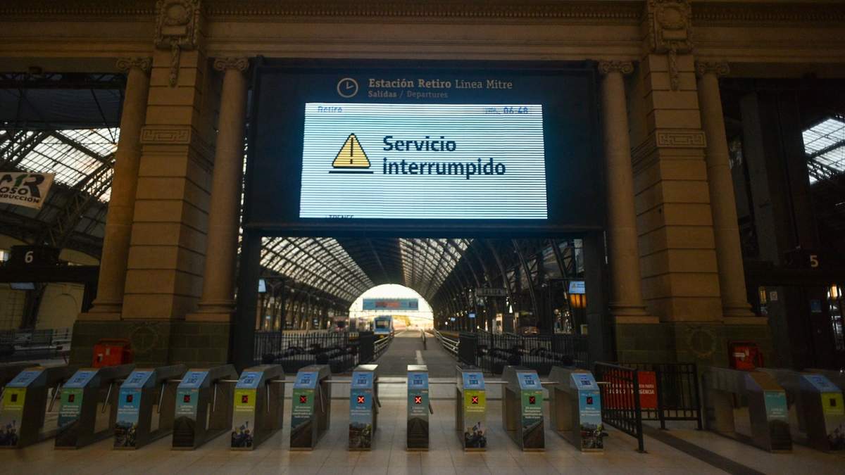 El paro de trenes afectará a miles de usuarios. Fuente: (X)