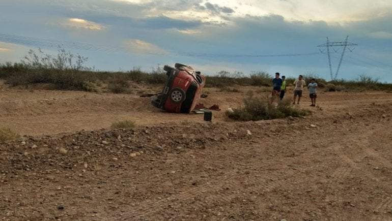 Accidente con heridos cerca del lago Mari Menuco Fuente: (Twitter)