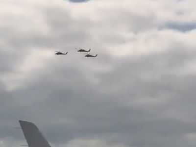 Riesgo en el AIFA: Aeroméxico aborta despegue por ensayo para el desfile (Video)