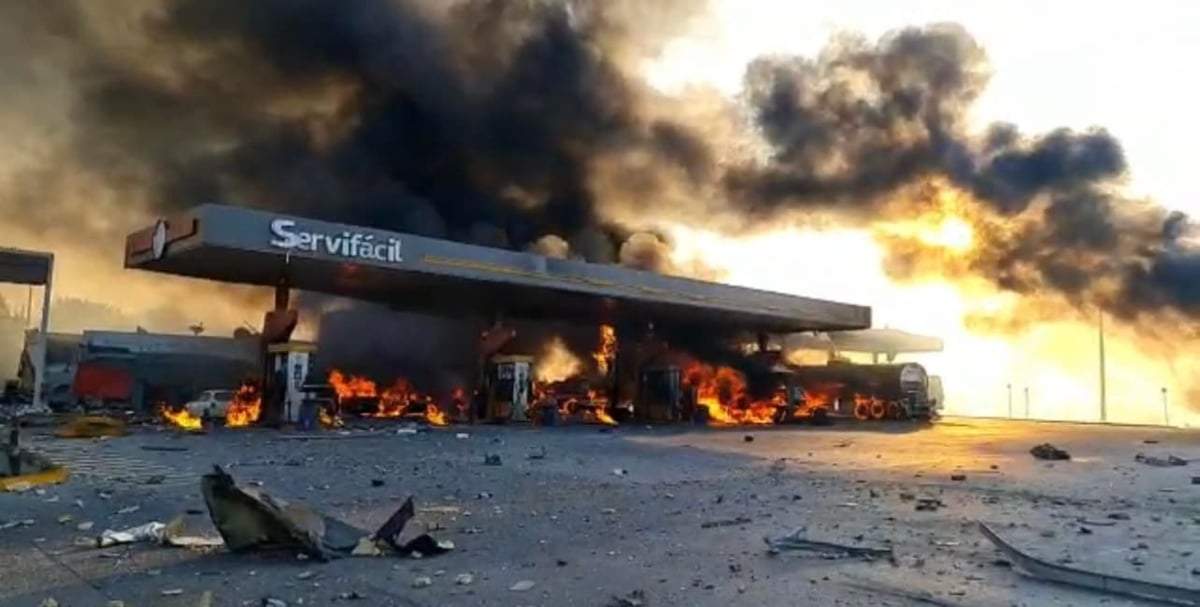 La gasolinera afectada