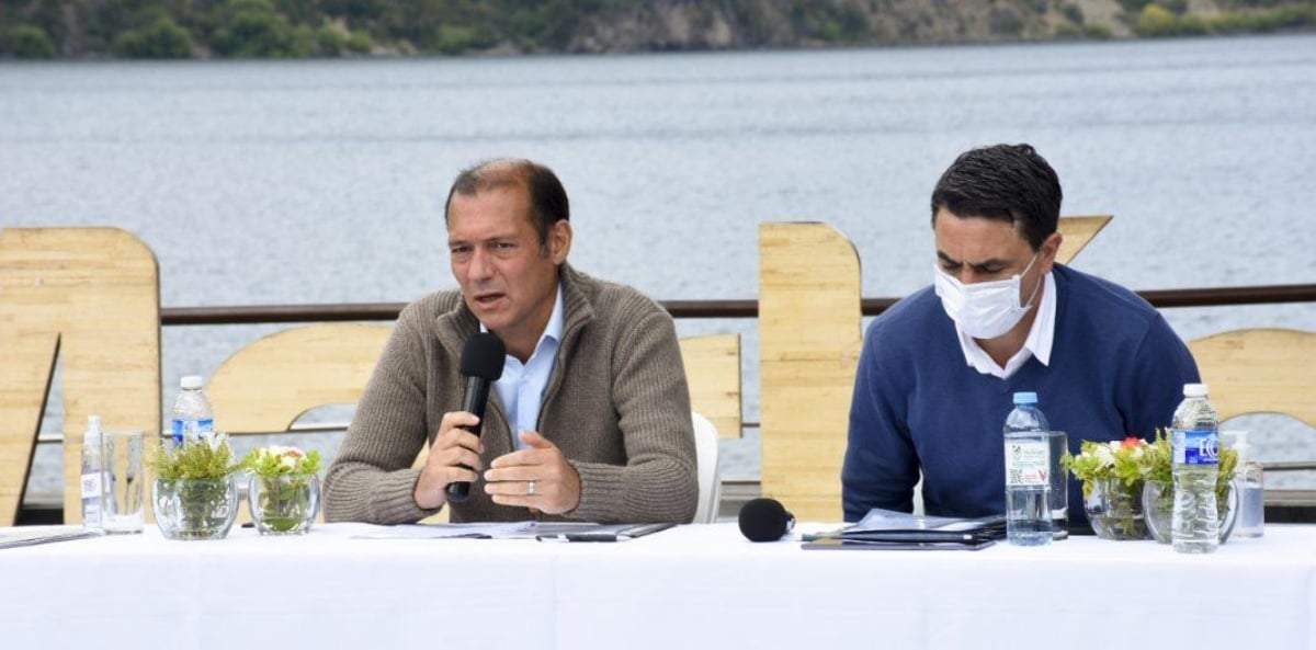 Omar Gutiérrez en San Martín de los Andes. Fuente: (Twitter)