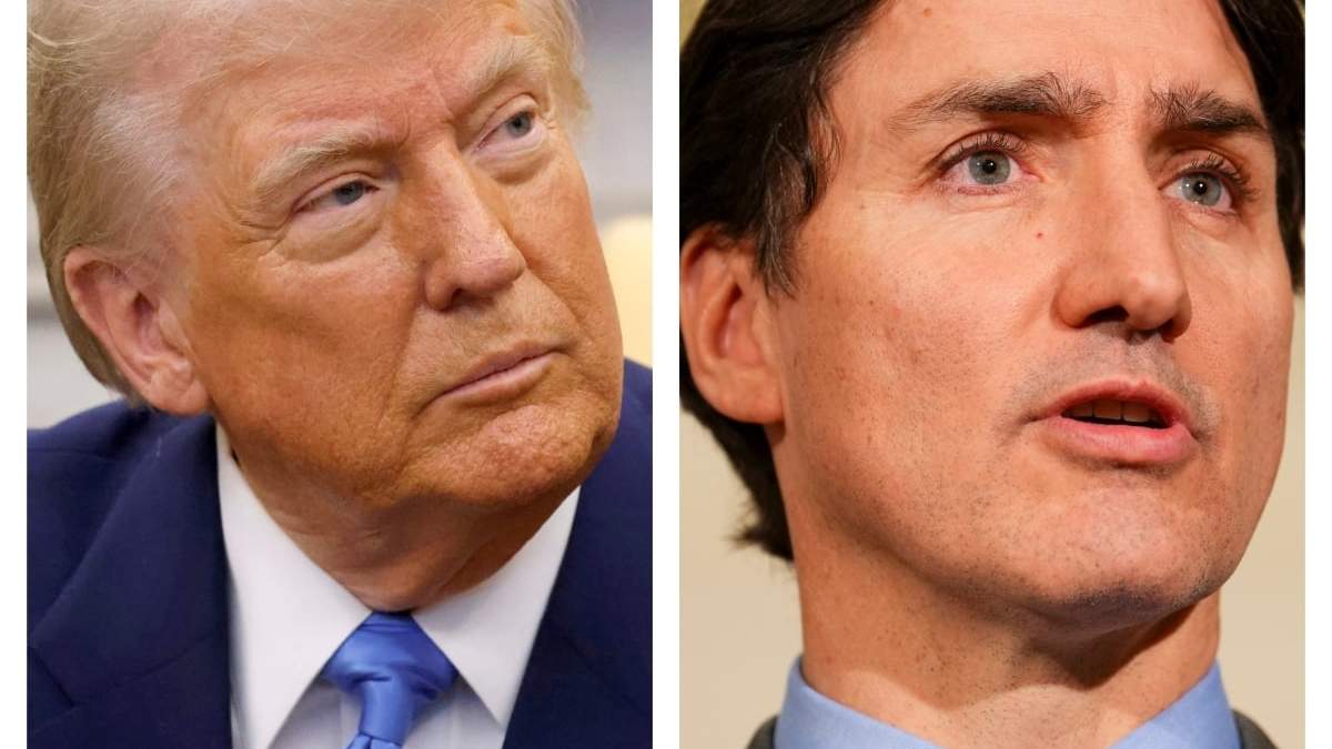El presidente de Estados Unidos, Donald Trump y el primer ministro canadiense, Justin Trudeau