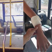Un adolescente resultó herido luego de que un piedrazo rompió un vidrio de un colectivo
