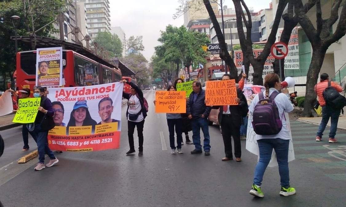 Protesta de familias buscadoras