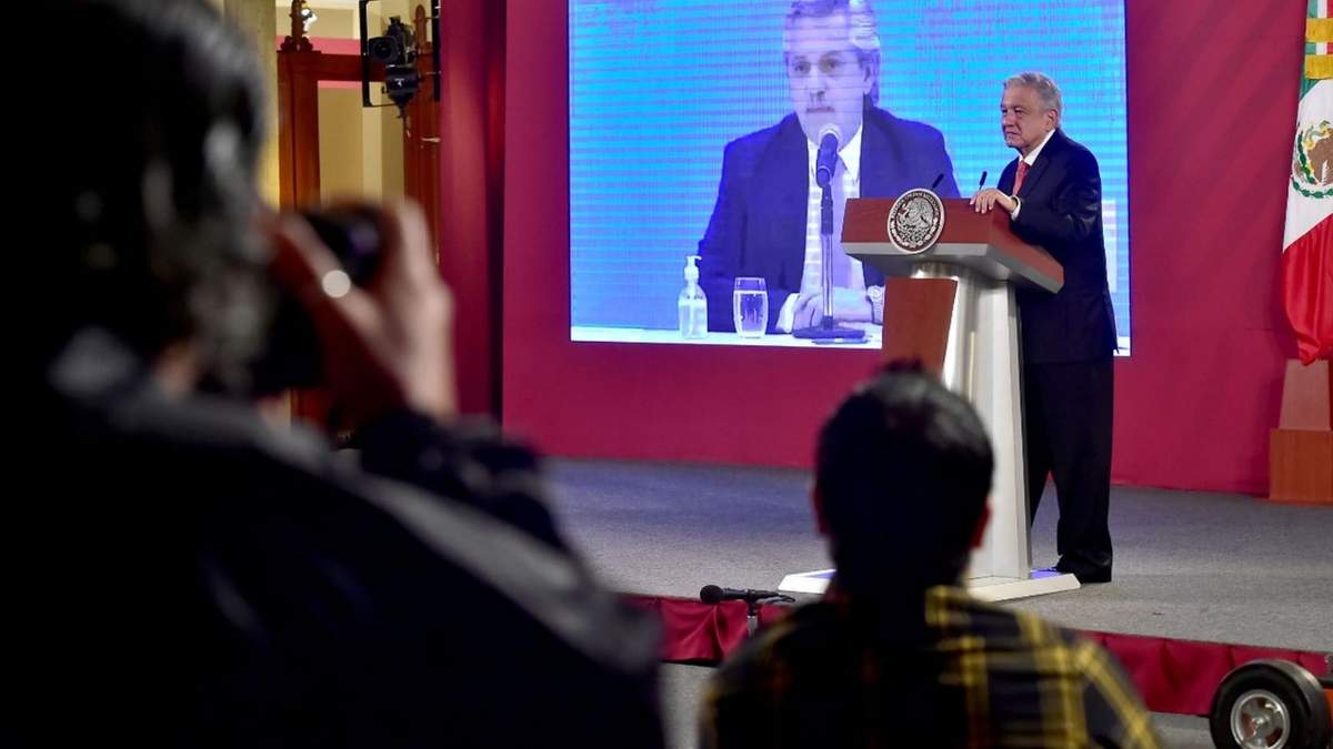 Alberto Fernández junto a López Obrador. Fuente: (Twitter)