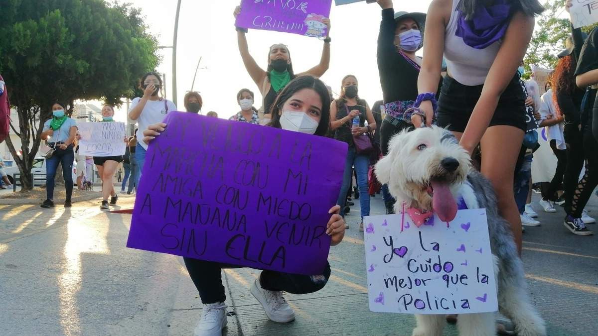 La marcha de mujeres en Chiapas