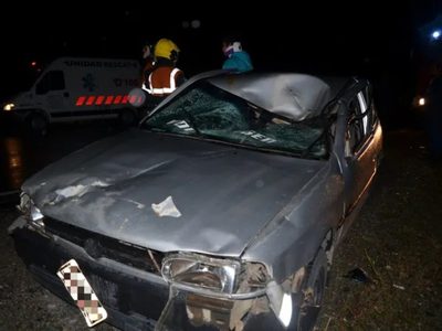 Impactante choque contra un caballo suelto en la Ruta Nacional 40