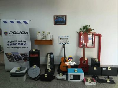 En diferentes operativos, la policía de Neuquén recuperó elementos robados y detuvo a los sospechoso