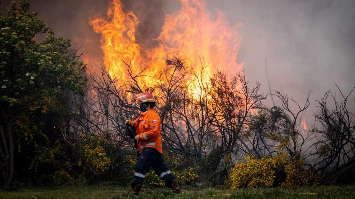 Incendio en San Martín de los Andes. Fuente: (Twitter)