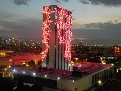 Retiran obra lumínica de CCUT por mantenimiento; las actividades continúan