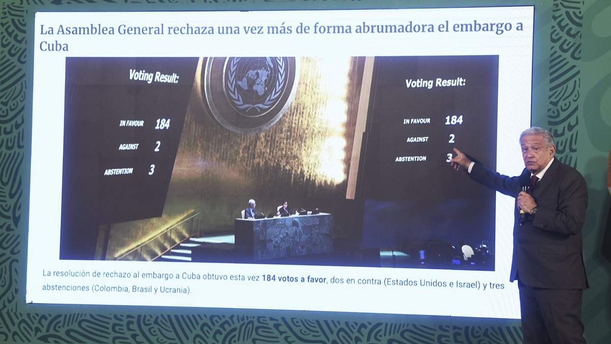 AMLO recordó la votación en la ONU para levantar el bloqueo a Cuba