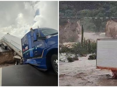 Tormenta tropical “Mario” deja carreteras afectadas e inundaciones en Baja California Sur