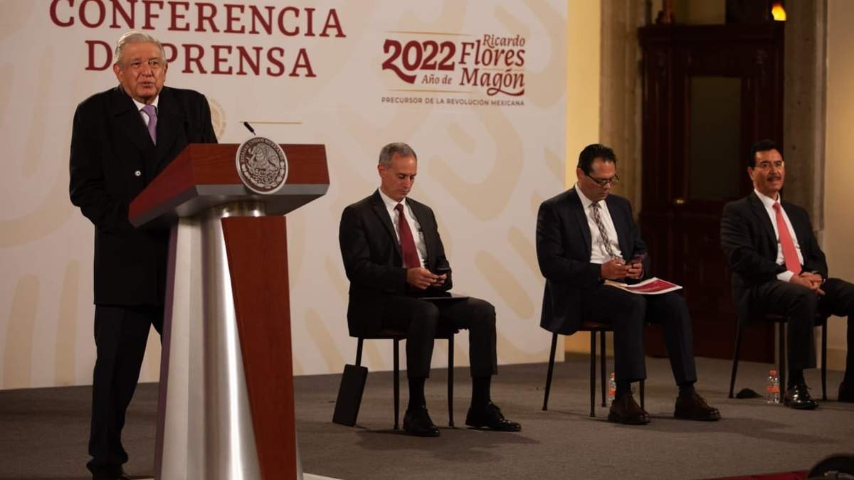 El presidente López Obrador en Palacio Nacional