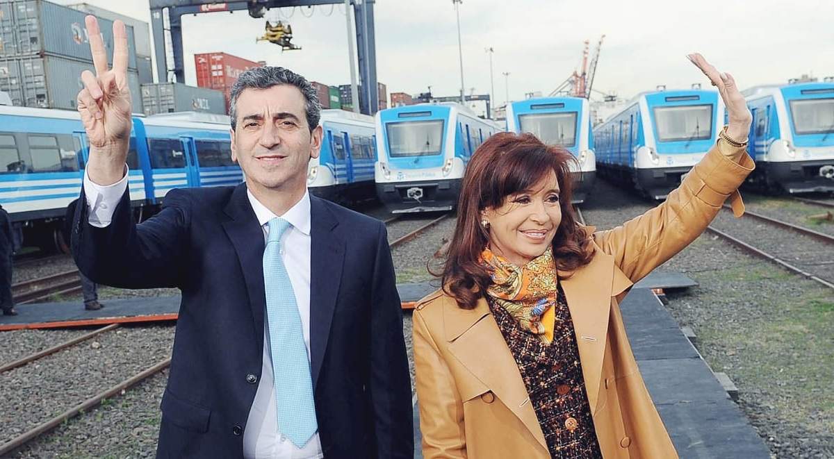 El exministro del Interior y Transporte, Florencio Randazzo y la vicepresidenta, Cristina Fernández. Fuente: (Twitter)