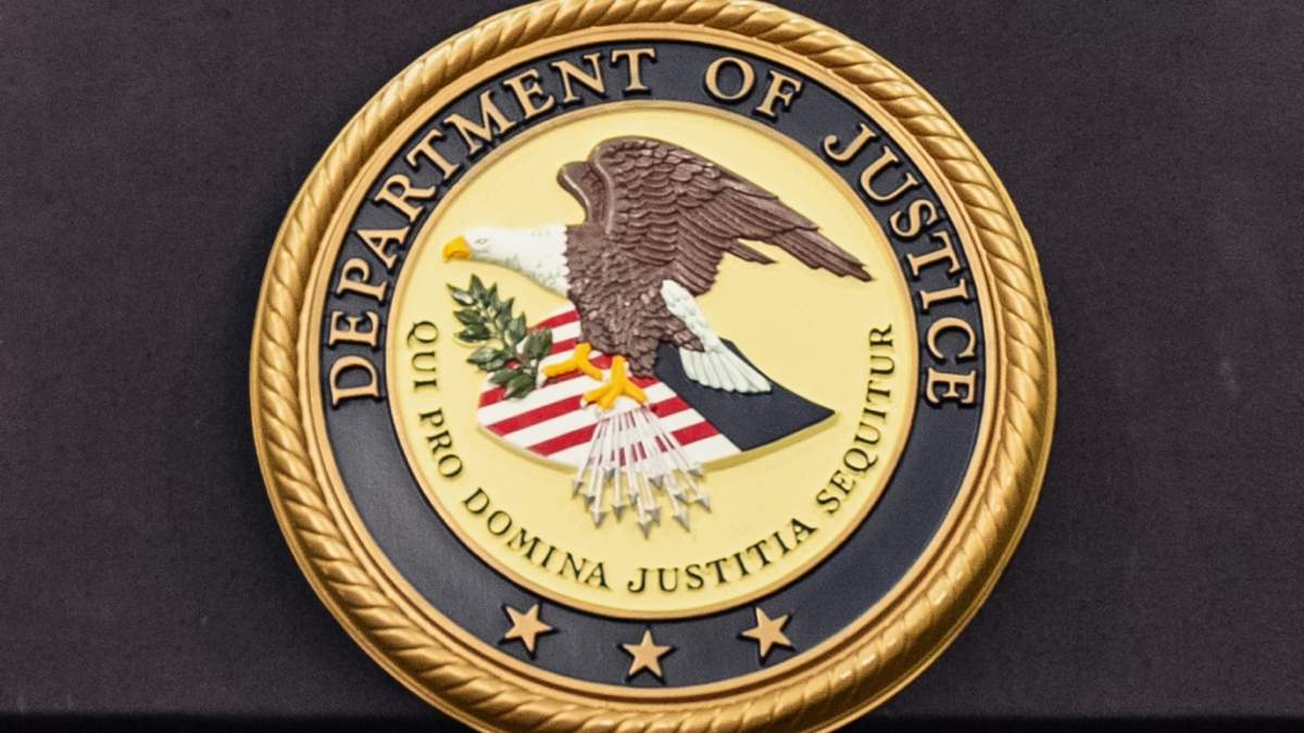 El estandarte del Departamento de Justicia de Estados Unidos