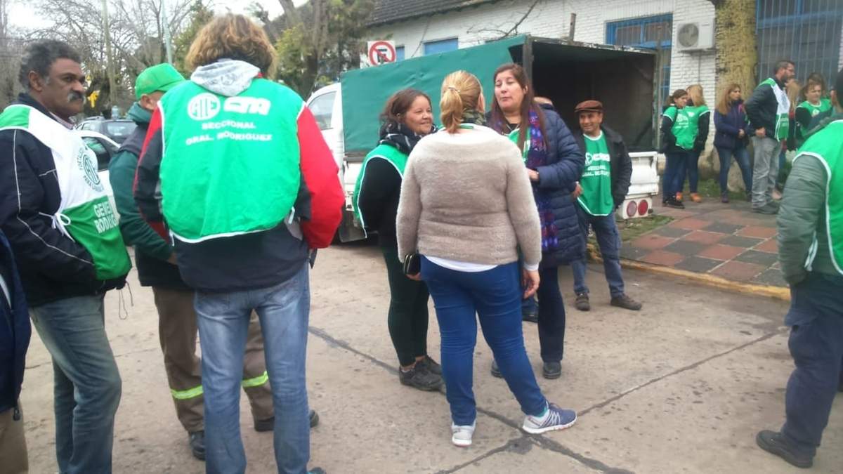 Trabajadores de ATE. Fuente: (Twitter)