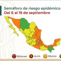 Así quedó el semáforo del 6 al 19 de septiembre: 13 estados en amarillo y 17 en naranja