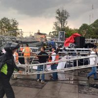 Colapsa escenario en la explanada de la alcaldía Gustavo A. Madero; hay 7 heridos (Video)