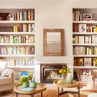 Plantas, velas y espejos: detalles para sumar a la decoración de bibliotecas y estanterías