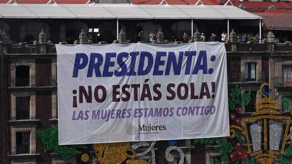 El Zócalo durante el mitin